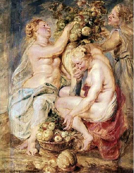 Peter Paul Rubens Ceres and Two Nymphs with a Cornucopia oil painting image